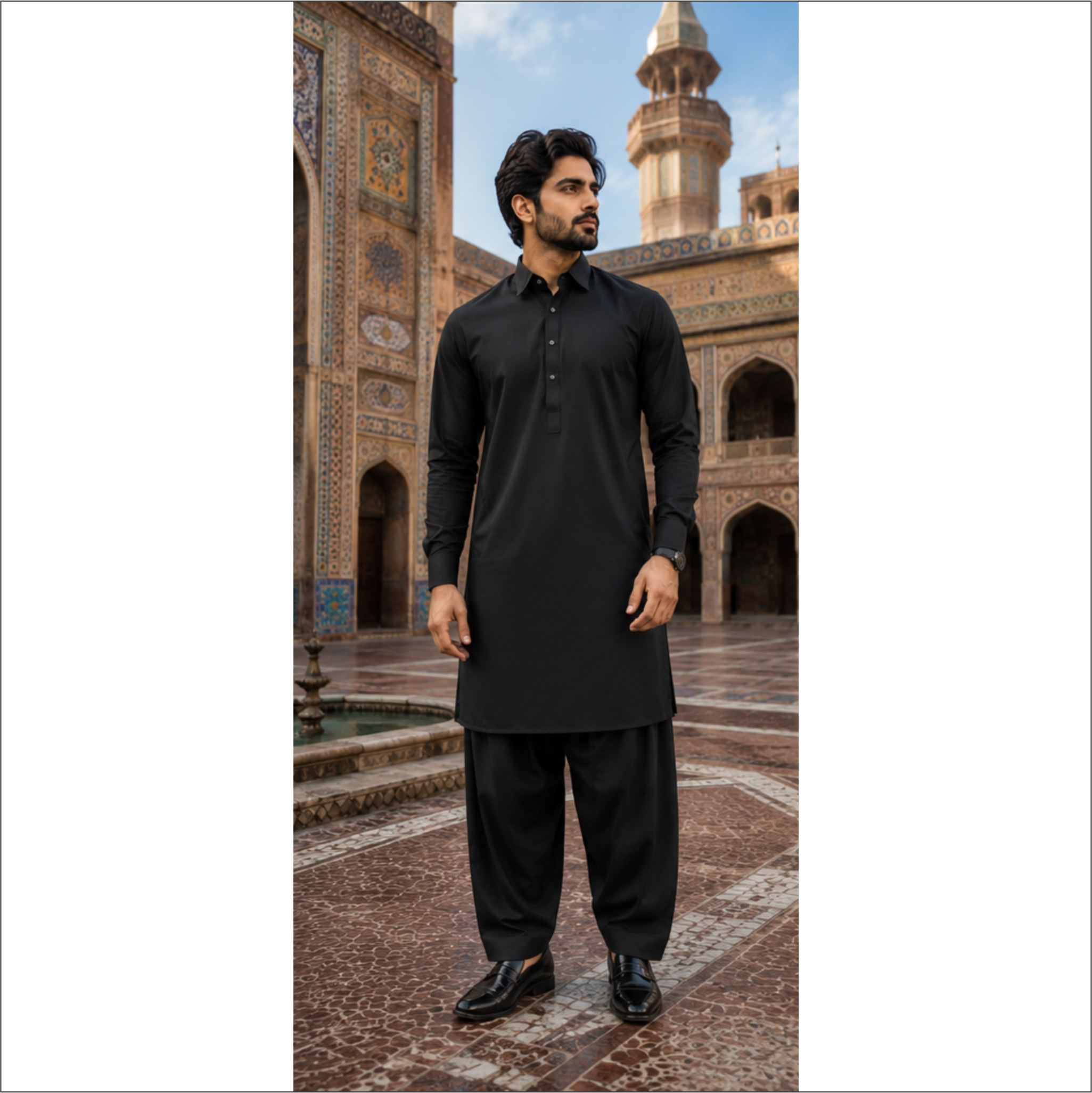 Premium Black Kurta Shalwar – Modern Traditional Elegance