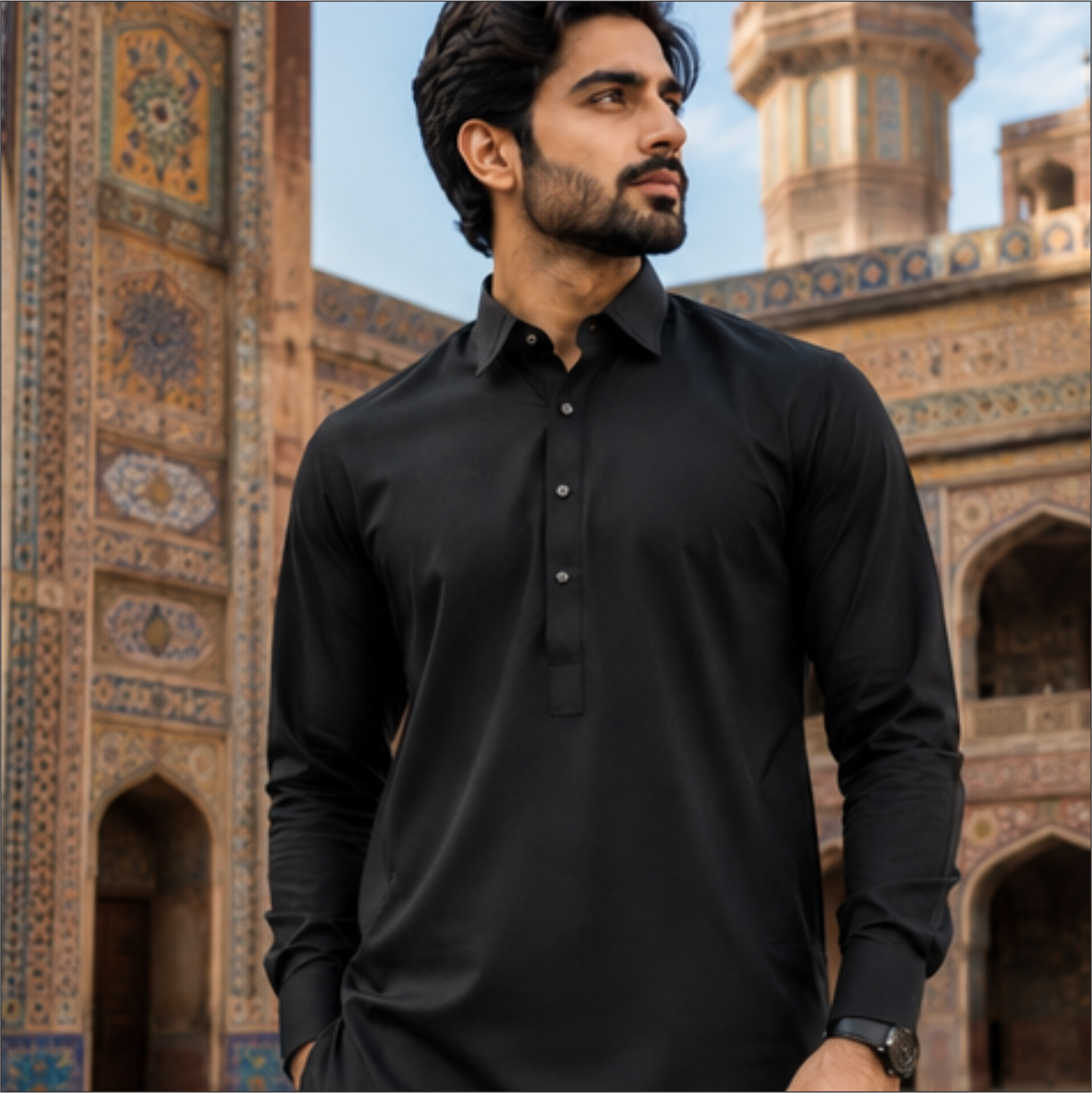 Premium Black Kurta Shalwar – Modern Traditional Elegance