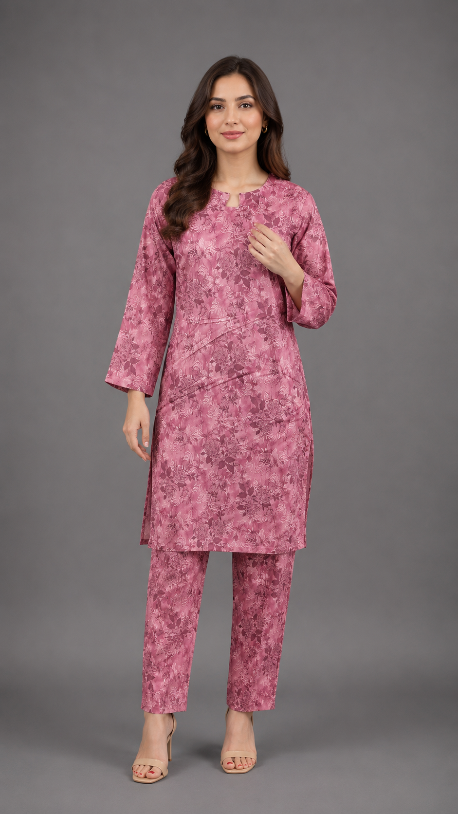 LAWMAN 2 Piece Stitched – Elegant Floral Co-Ord Set