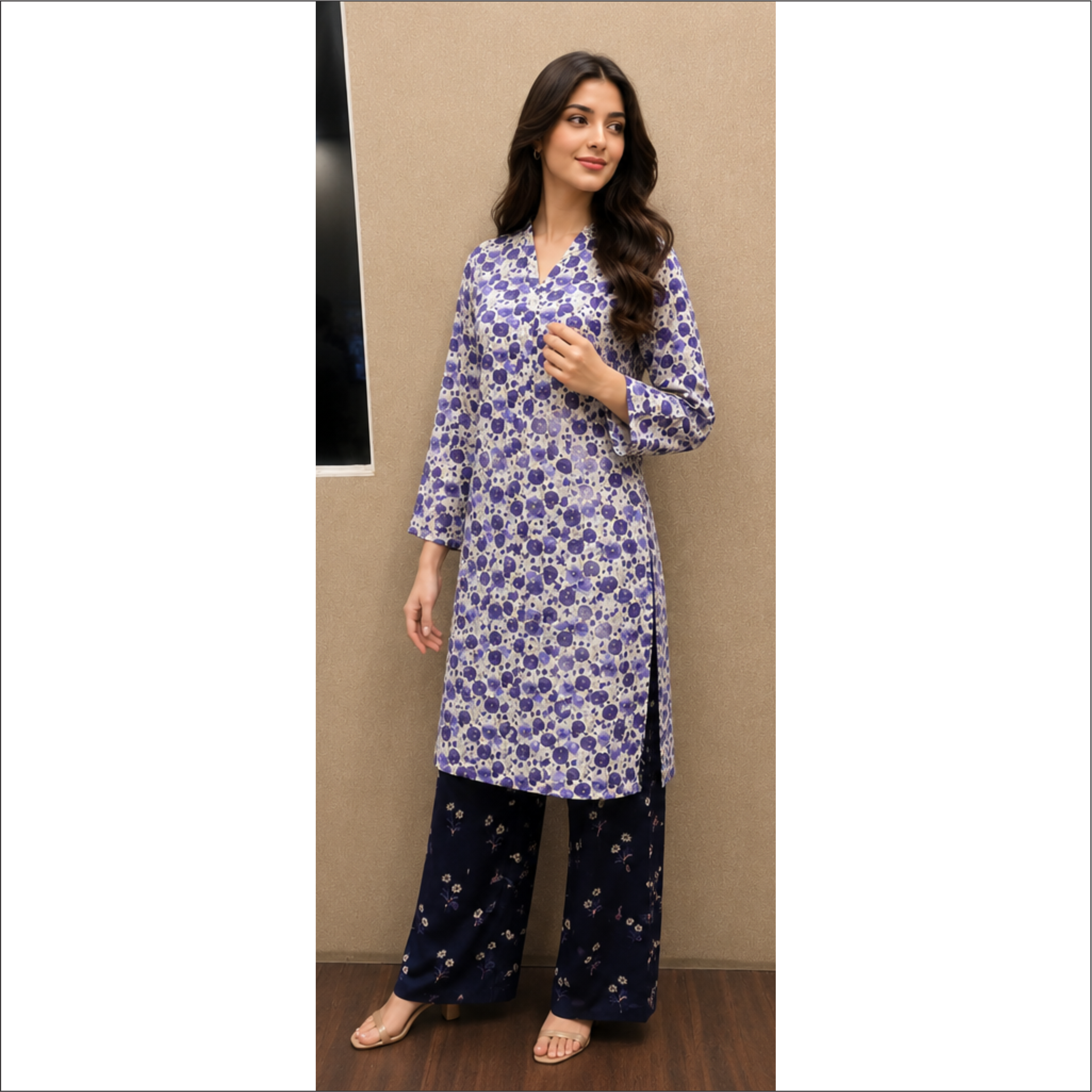 Lavender Bloom Printed Lawn Suit – 2 Piece