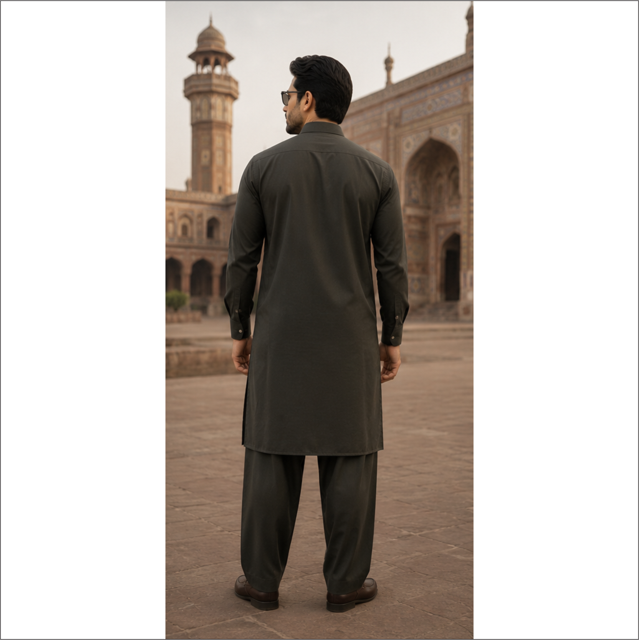 Elegant Charcoal Black Kurta Shalwar – Premium Eastern Wear
