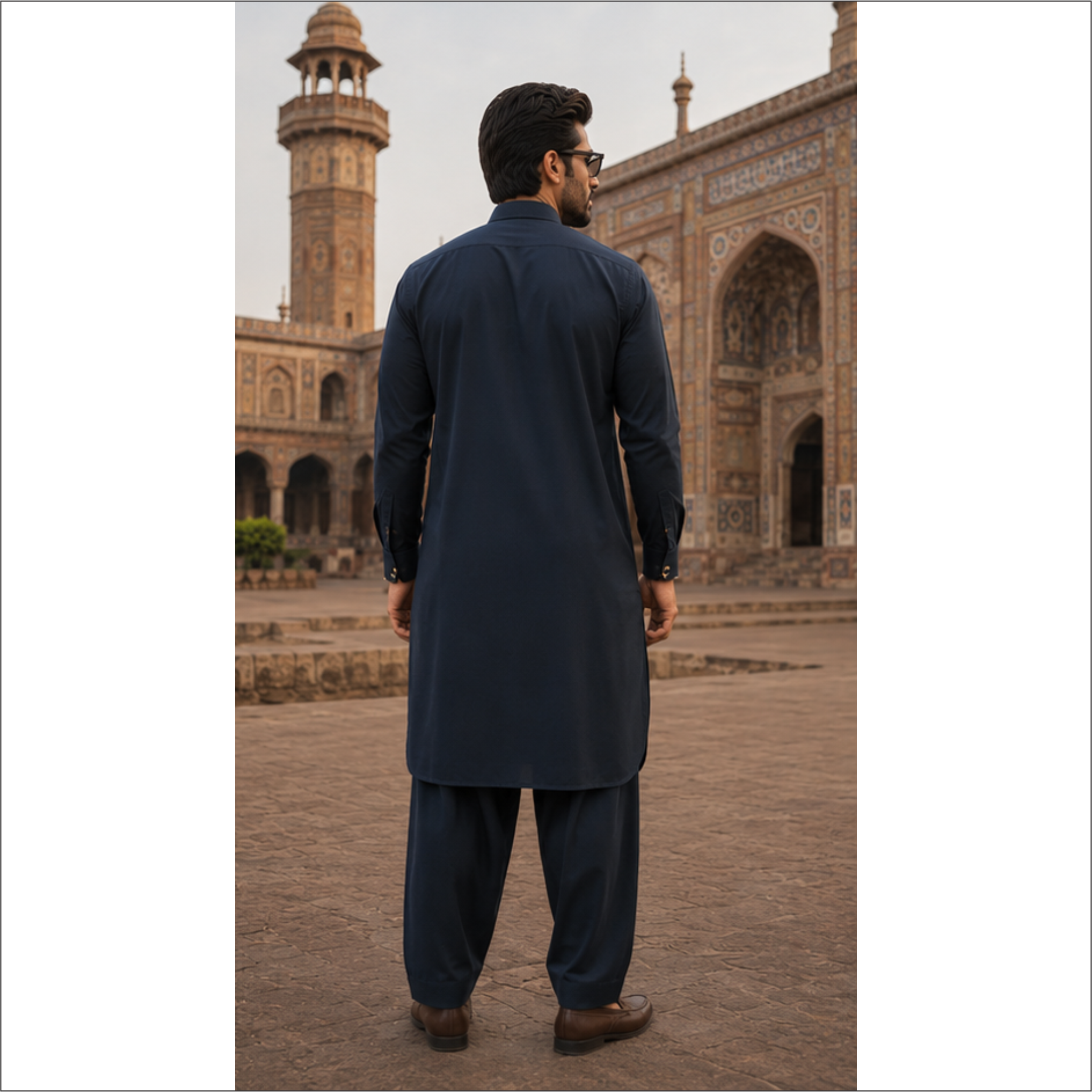 Premium Navy Blue Kurta Shalwar – Refined Eastern Elegance