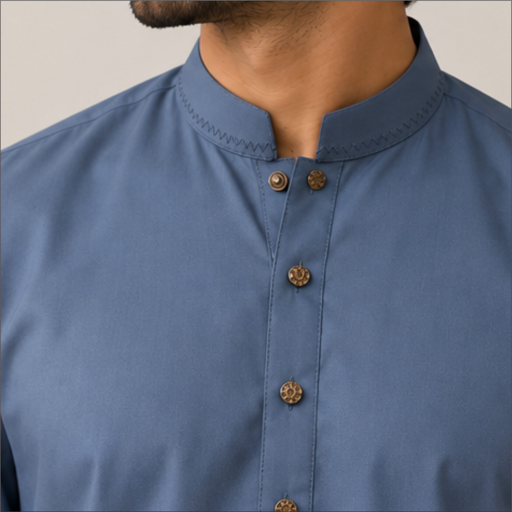 LAWMAN Premium Blue Wash & Wear Salwar Kameez