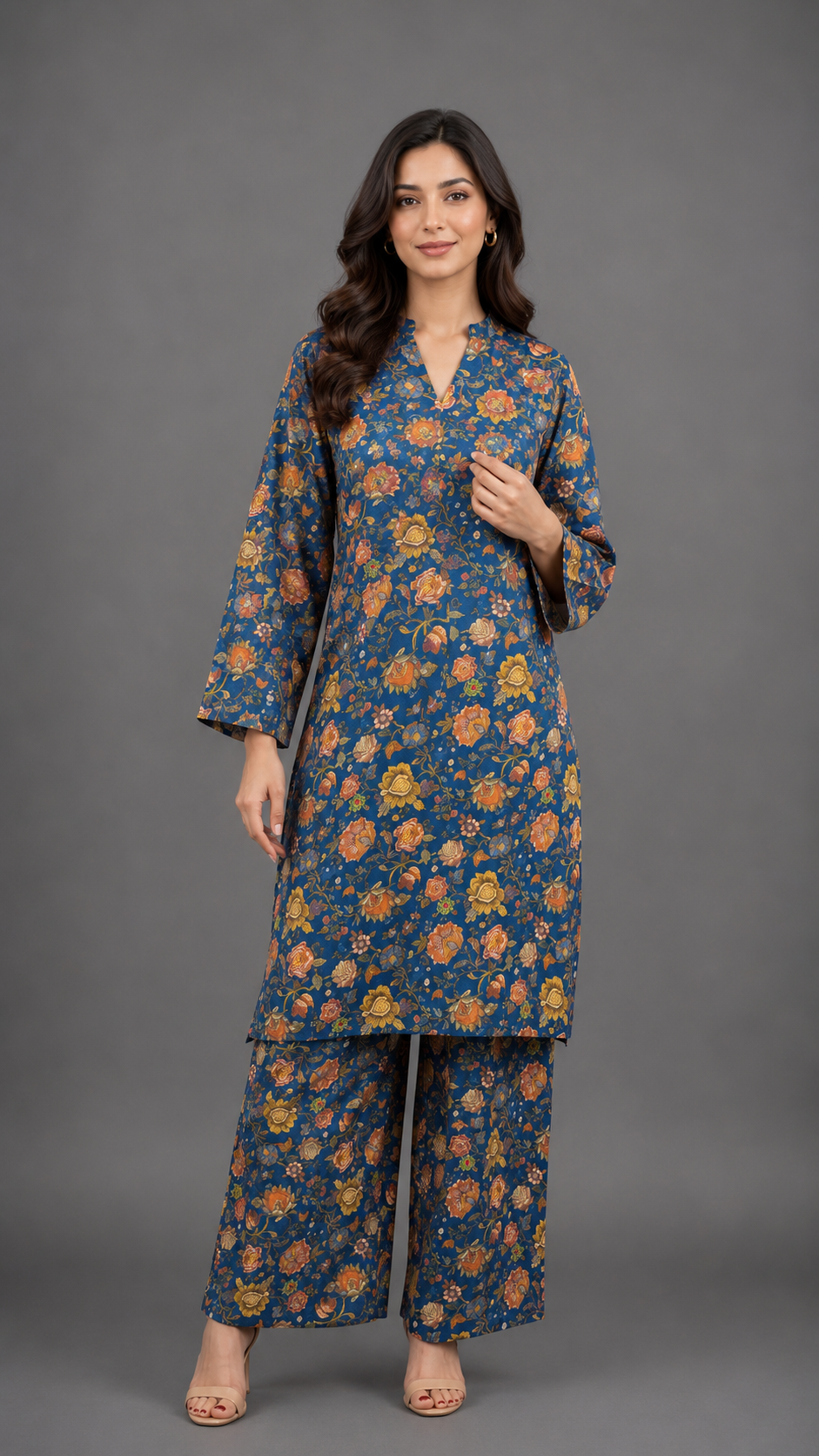 LAWMAN 2 Piece Stitched – Elegant Floral Co-Ord Set