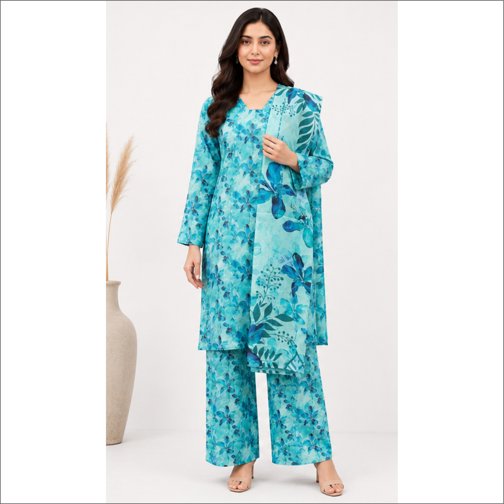 Aqua Bloom Premium Lawn 3 Piece