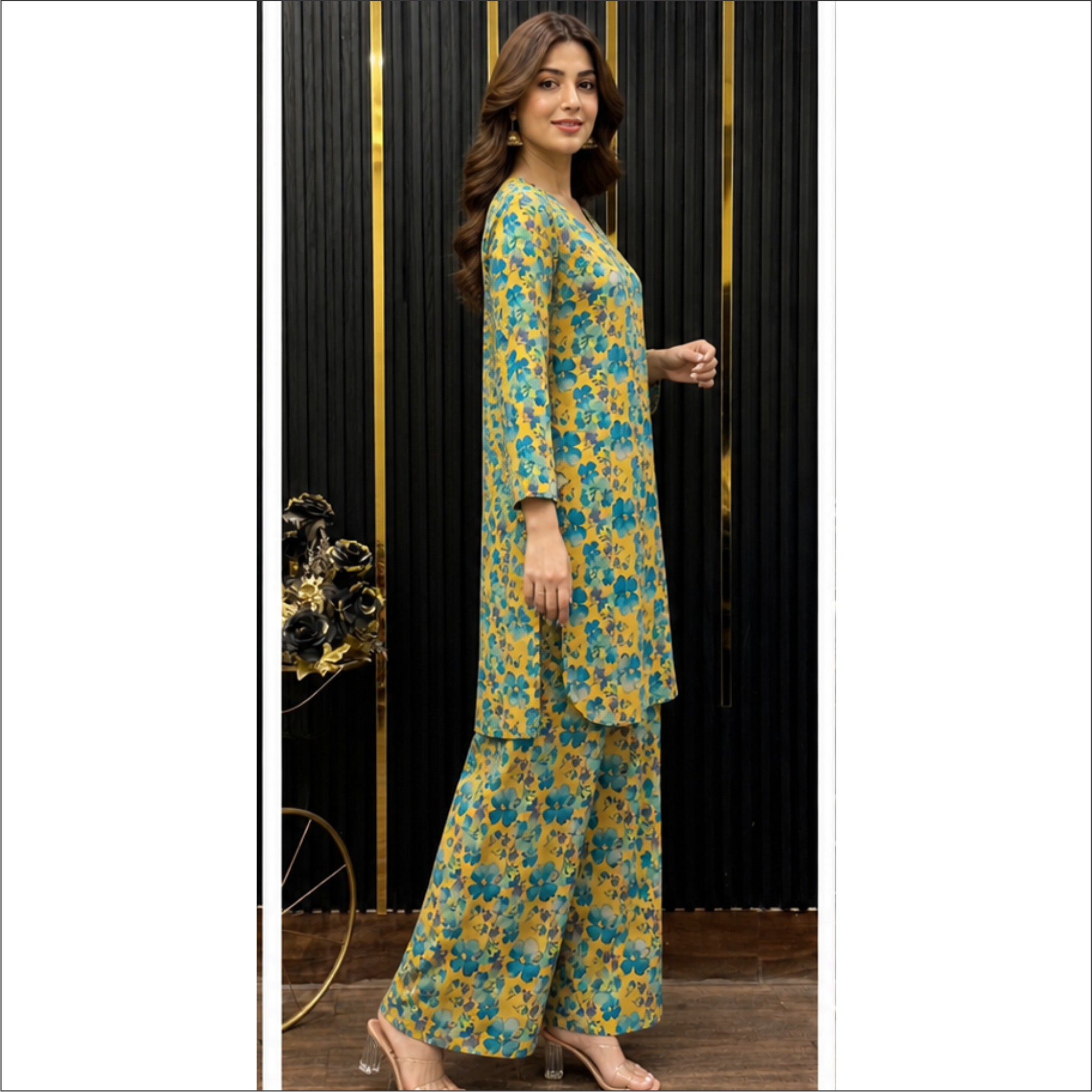 Sunshine Bloom Co-Ord Set – Vibrant Floral Elegance