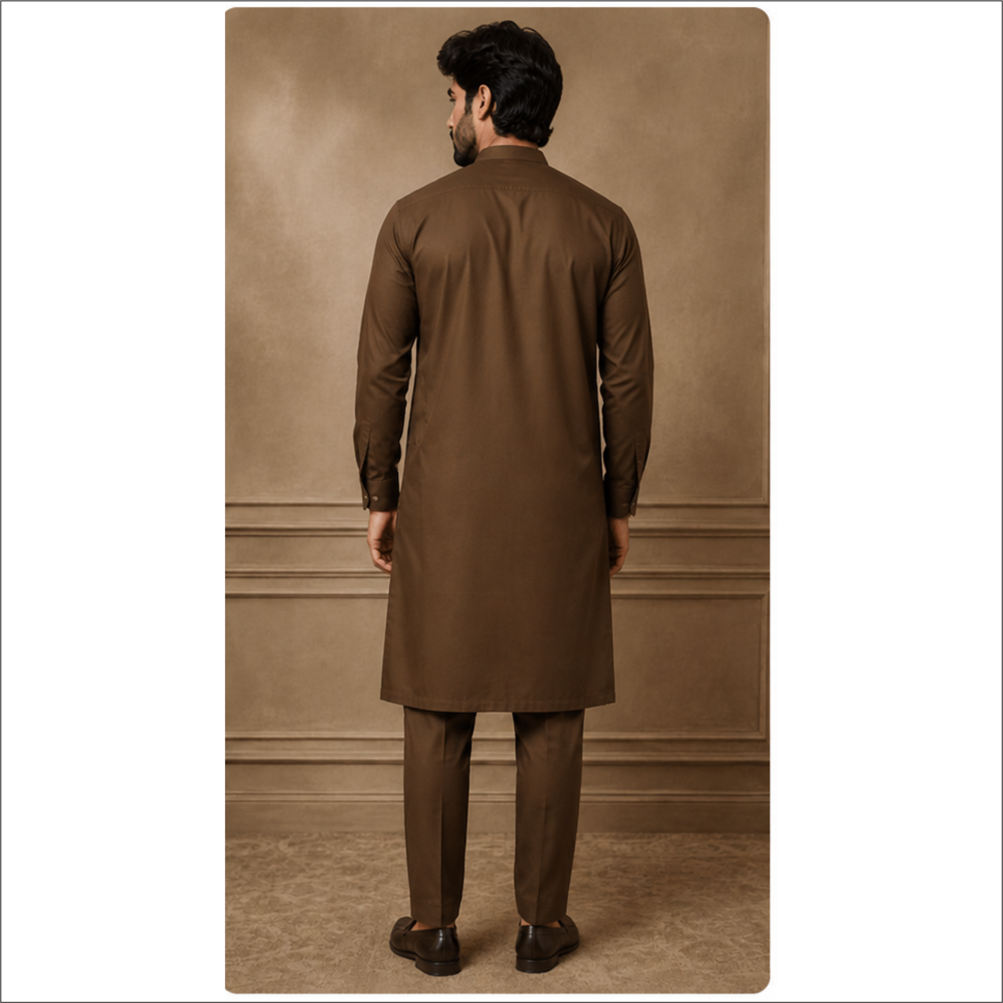 LAWMAN Premium Chocolate Brown Kurta Pajama for Men