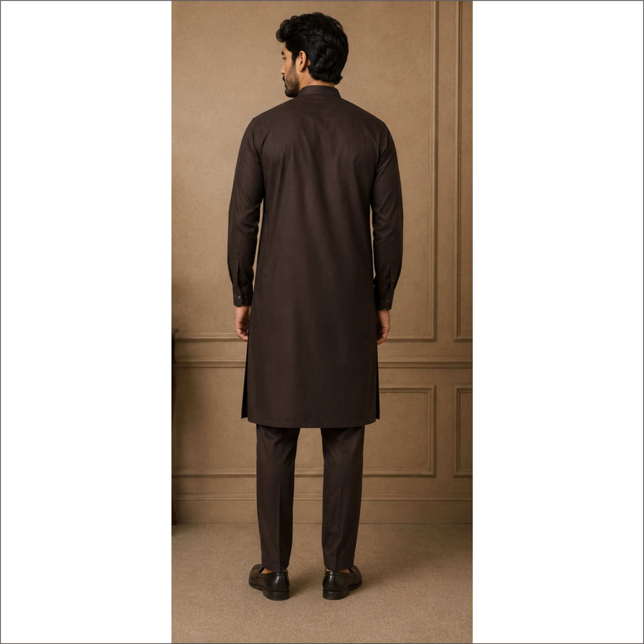 LAWMAN Dark Coffee Premium Kurta Pajama for Men